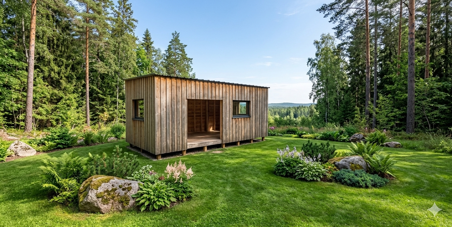 Module TyMod installé dans une forêt bretonne
